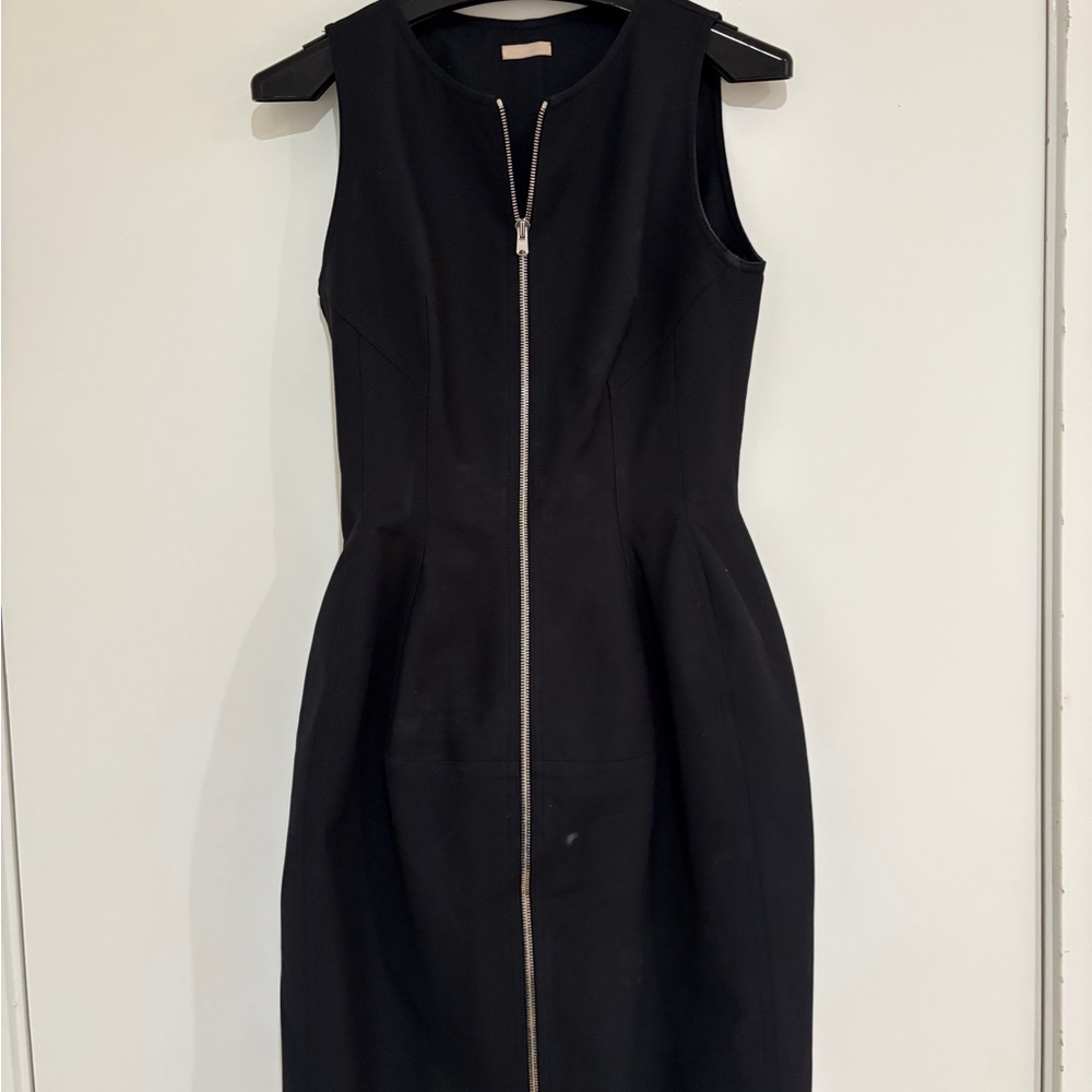 Alaia Black Zip-Front Midi Dress